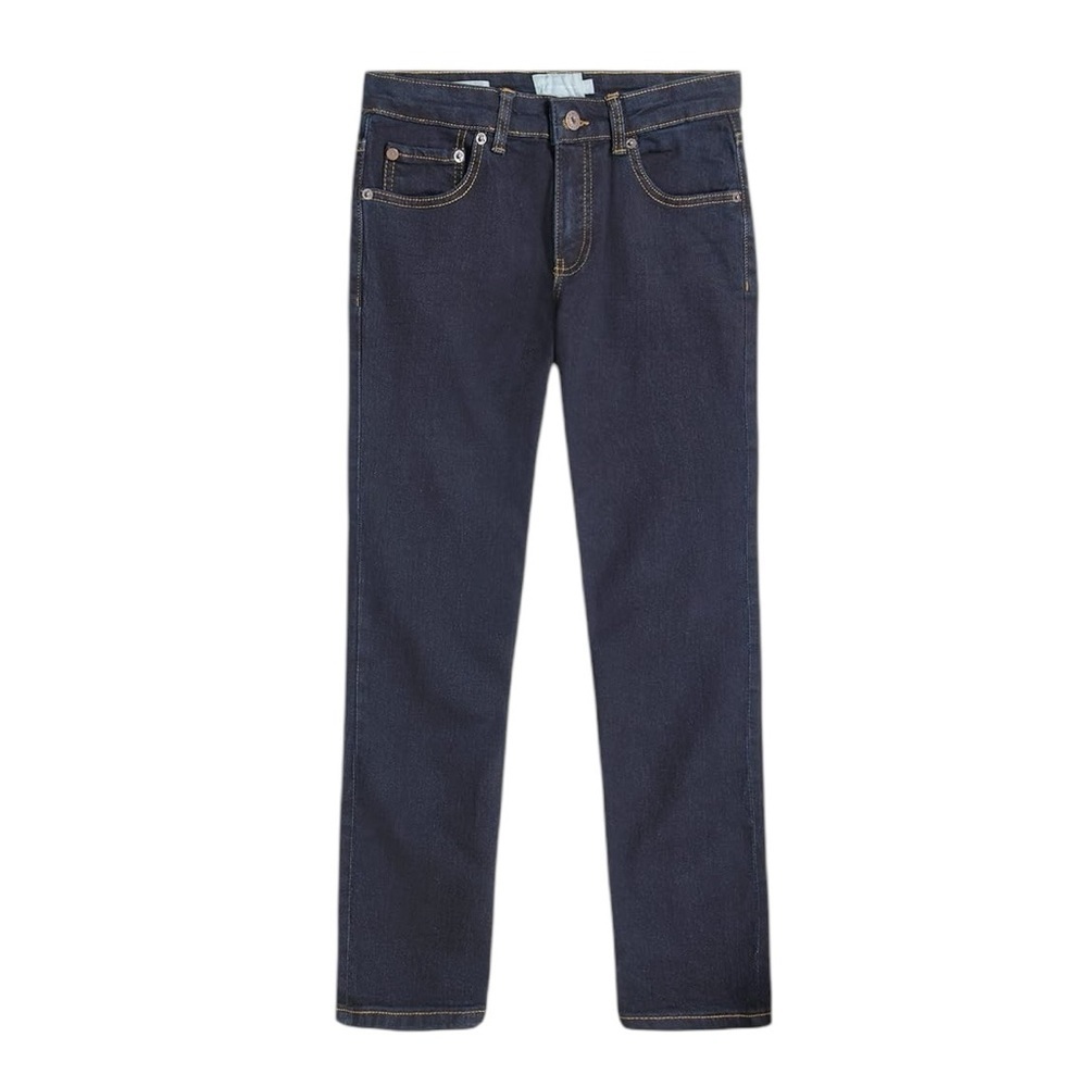 Lucky Brand Boys Classic Fit Straight Leg Gold Stitch. Dark Blue. Size 18 #465